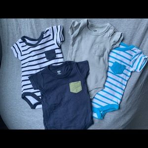 4 onsies with pockets
